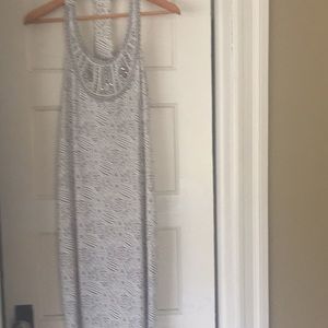 Great print beaded dress racer t back very sexy!